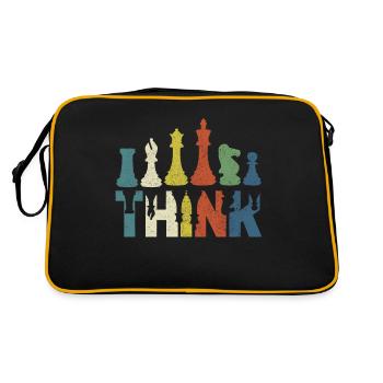 Chess Chess Player Gift - Retro Bag - black/gold - Back