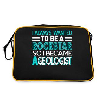 Geologist So I Became A Geologist - Retro Bag - black/gold - Back