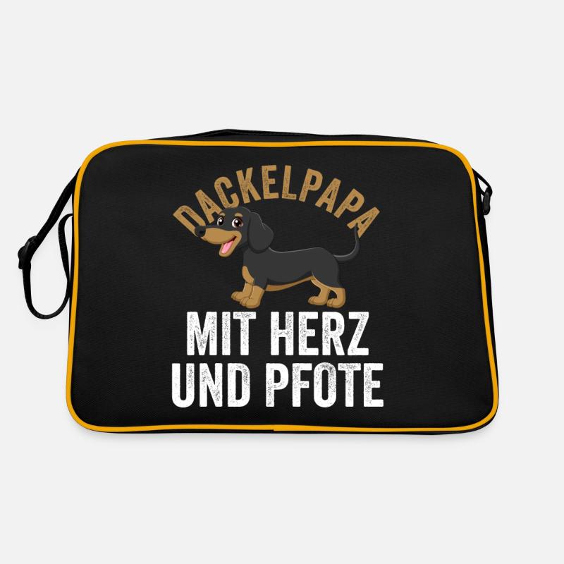 Hund Dachshund Dackel Retro Tasche
