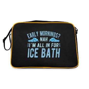Baignade sur glace All In For Ice Bath Personne Idée Cadeau - Sac Retro - noir/or - Dos