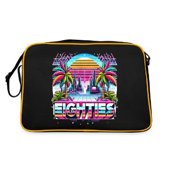 Eighties 80 ́s 80s - Retro Bag - black/gold - Back