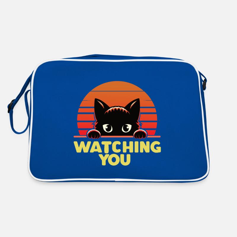 Chat noir qui vous regarde Sac Retro
