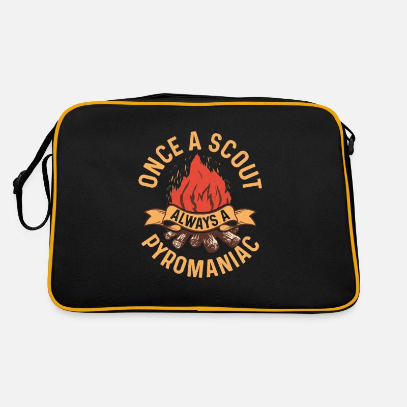 Scout's Flame: Forever a Pyromaniac Tee Retro Tasche