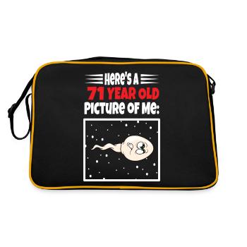 Sperme Voici une vieille photo de moi - Sac Retro - noir/or - Dos