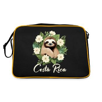 Paresseux tropical du Costa Rica - Sac Retro - noir/or - Dos