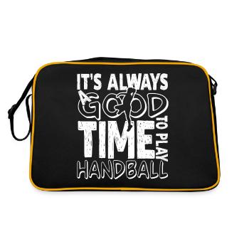 Handball Good Time To Play Handball - Retro Bag - black/gold - Back