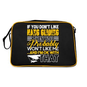 Hang Gliding I Like Hang Gliding - Retro Bag - black/gold - Back