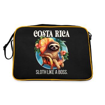 Le paresseux du Costa Rica comme un paresseux tropical - Sac Retro - noir/or - Dos