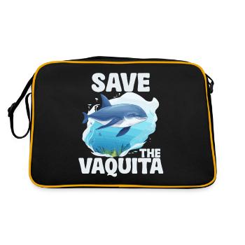 Save the Vaquita Porpoise Cochito - Retro Bag - black/gold - Back
