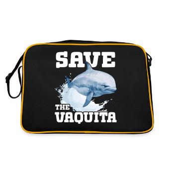 Save the Vaquita Porpoise Cochito - Retro Bag - black/gold - Back
