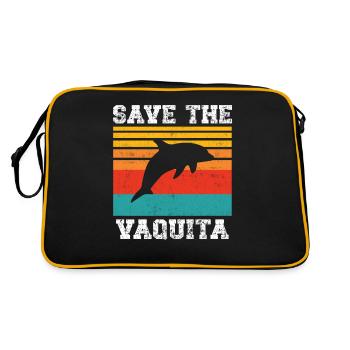 Save the Vaquita Porpoise Cochito - Retro Bag - black/gold - Back