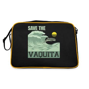 Save the Vaquita Porpoise Cochito - Retro Bag - black/gold - Back
