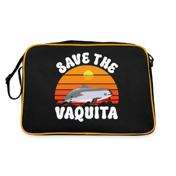 Save the Vaquita Porpoise Cochito - Retro Bag - black/gold - Back
