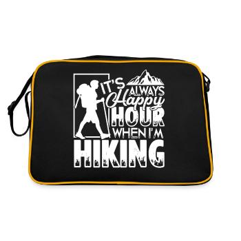 Hiking Happy Hour When I'm Hiking - Retro Bag - black/gold - Back