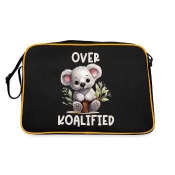 Über Koalified Koala Bear Lover Geburtstag - Retro Tasche - Schwarz/Gold - Hinten