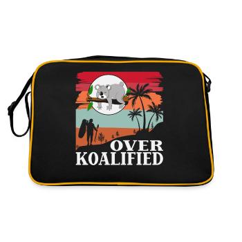 Über Koalified Koala Bear Lover Geburtstag - Retro Tasche - Schwarz/Gold - Hinten