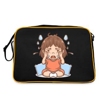 CRYING CHILDREN - Retro Bag - black/gold - Back