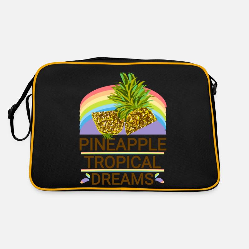 Ananas Regenbogen Retro Tasche