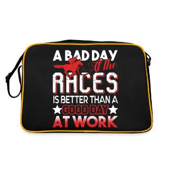 Horse Racing A Bad Day At Horse Racing - Retro Bag - black/gold - Back