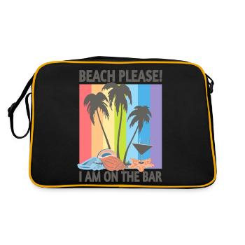 Beach please - Retro Bag - black/gold - Back