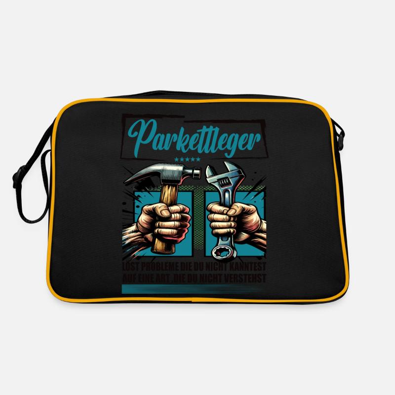 Parkettleger Beruf mit lustigen Spruch Retro Tasche