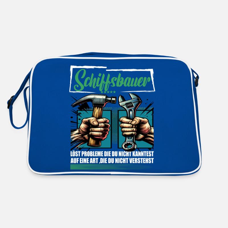 Schiffsbauer Beruf mit lustigen Spruch Retro Tasche