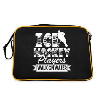 Ice Hockey Ice Hockey Players Walk On Water - Retro Bag - black/gold - Back