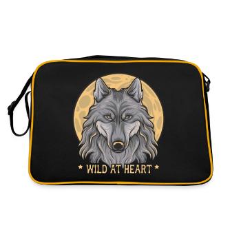 WERWÖLFE - Retro Tasche - Schwarz/Gold - Hinten