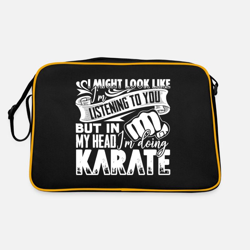 Karate In My Head I'm Doing Karate Retro Bag