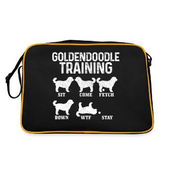 Goldendoodle Dog The Dood Gift - Retro Bag - black/gold - Back