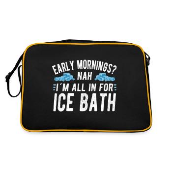 L’eau glacée n’est pas une personne du matin Cadeaux de bain de glace - Sac Retro - noir/or - Dos