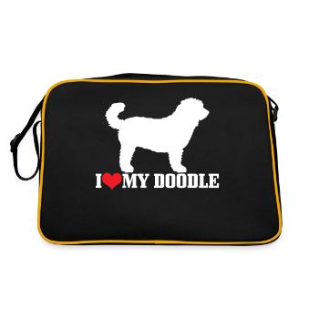 Goldendoodle Dog The Dood Gift - Retro Bag - black/gold - Back