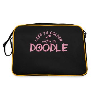 Goldendoodle Dog The Dood Gift - Retro Bag - black/gold - Back