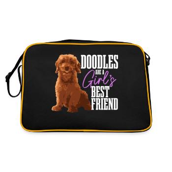Goldendoodle Dog The Dood Gift - Retro Bag - black/gold - Back