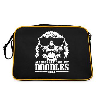 Goldendoodle Dog The Dood Gift - Retro Bag - black/gold - Back