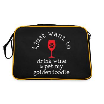 Goldendoodle Dog The Dood Gift - Retro Bag - black/gold - Back