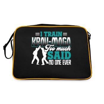 Krav Maga I Train Krav Maga Too Much - Retro Bag - black/gold - Back