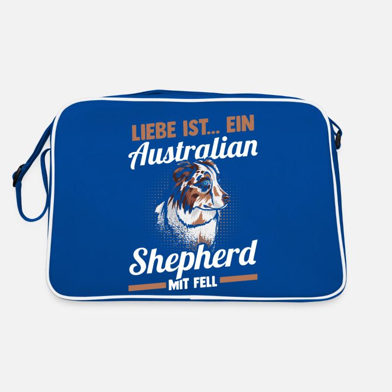 Australian Shepherd Hund Aussie Retro Tasche