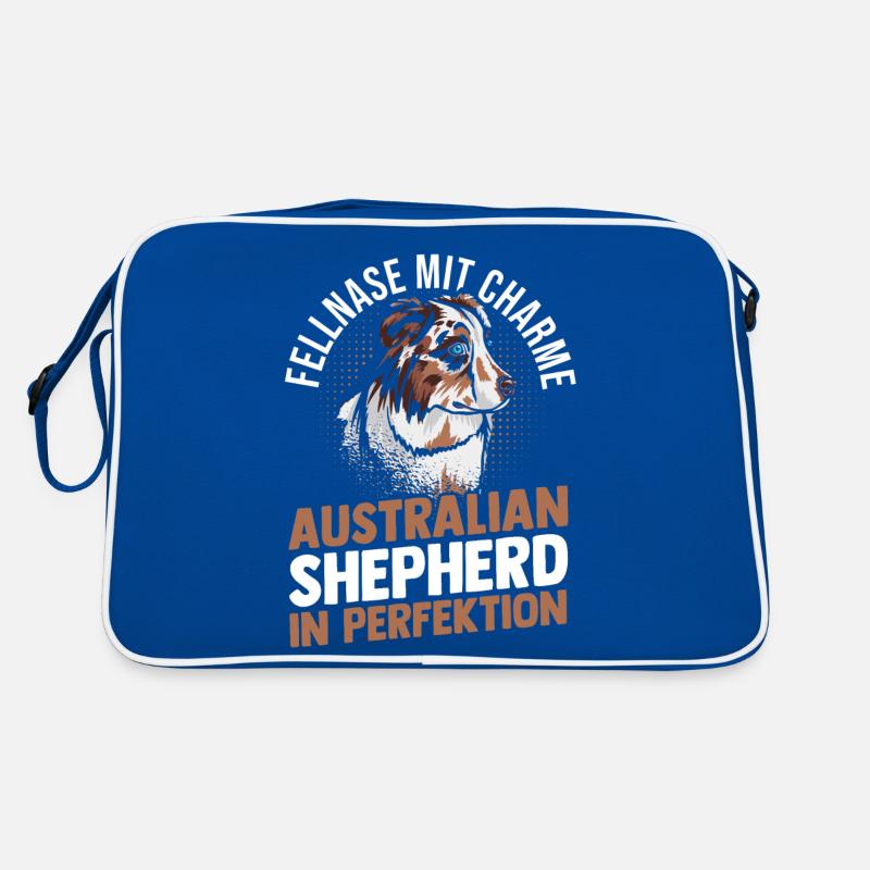 Australian Shepherd Hund Aussie Retro Tasche