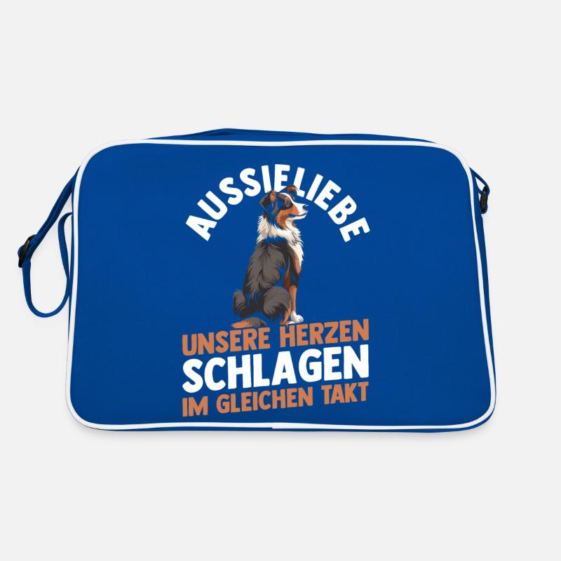 Australian Shepherd Hund Aussie Retro Tasche