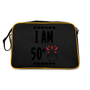I'm 50 plus beer 51st birthday - Retro Bag - black/gold - Back