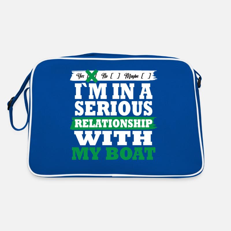 My boat My serious relationship funny Retro Tasche