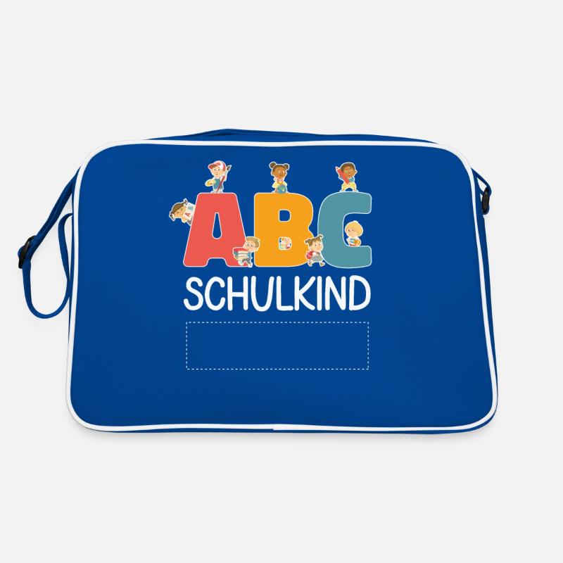 ABC Schulkind Personalisierbar Einschulung Schule Retro Tasche