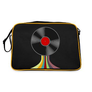 Disque vinyle - retro - musique - vintage - DJ - Sac Retro - noir/or - Dos