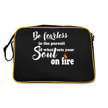 Soyez intrépide dans la poursuite de ce qui enflamme votre âme - Sac Retro - noir/or - Dos