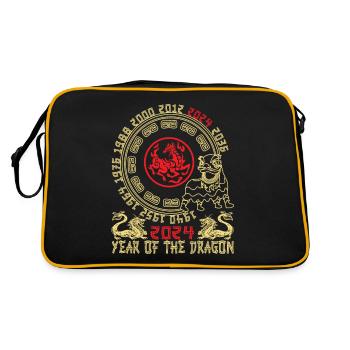 Chinese New Year Year Of The Dragon 2024 - Retro Bag - black/gold - Back