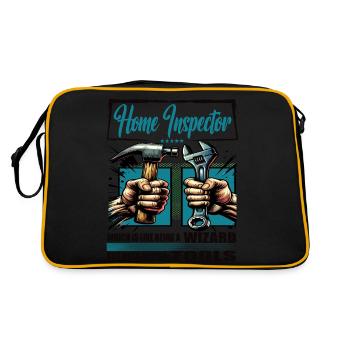 Home inspector Profession Saying Worker - Retro Bag - black/gold - Back