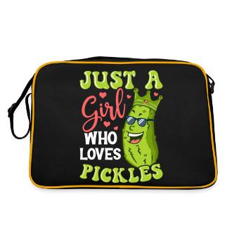 Juste une fille qui aime les cornichons - Sac Retro - noir/or - Dos