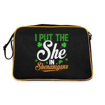 I Put The She In Shenanigans - Retro Bag - black/gold - Back