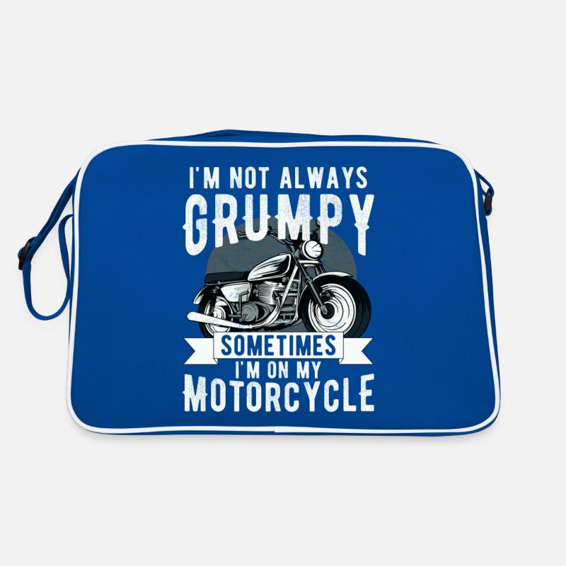 Ich bin nicht immer mürrisch, manchmal bin ich auf der Kippe Retro Tasche